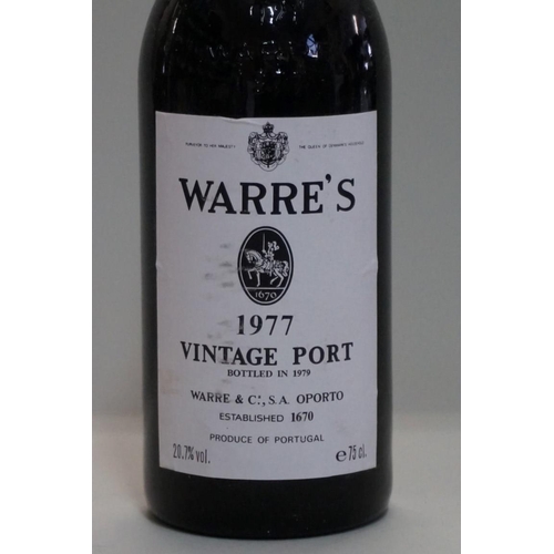 88 - A 75cl bottle of Warre's 1977 vintage port.