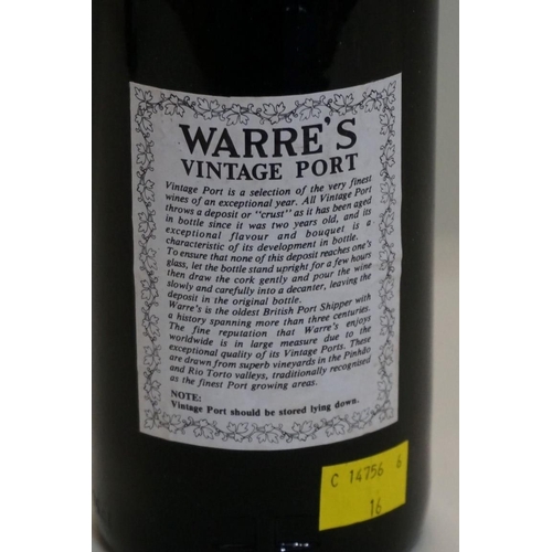 88 - A 75cl bottle of Warre's 1977 vintage port.