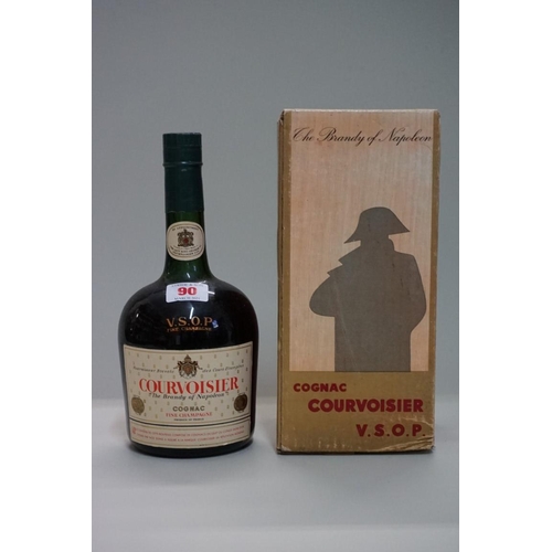 90 - A bottle of Courvoisier VSOP fine champagne cognac, probably 1950s bottling, in card box.... 