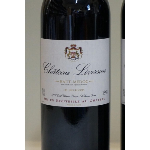 93 - Three 75cl bottles of Chateau Liversan, 1997, Cru Bourgeois Haut-Medoc. (3)