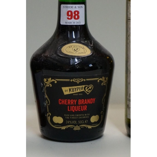 98 - A 70cl bottle of Christian Dupre Napoleon brandy; together with a 50cl bottle of De Kuyper cherry br... 