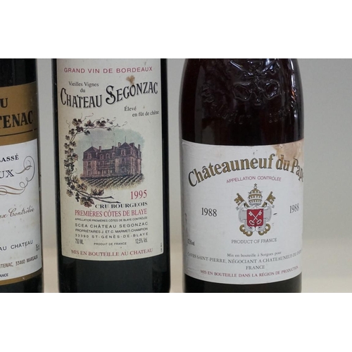 99 - Four 75cl bottles of French red wine, comprising: Chateau Boyd-Cantenac, 1984, Margaux; Chateau Sego... 