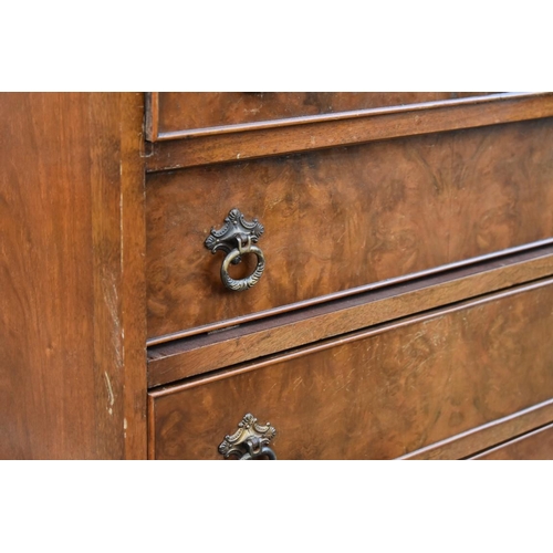 1059 - A reproduction walnut chest on chest, 78cm wide x 46.5cm deep x 157cm high.Collection of this lot is... 