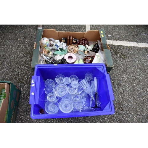 1061 - Two boxes of sundry china and glassware.Collection of this lot is strictly by appointment on Saturda... 