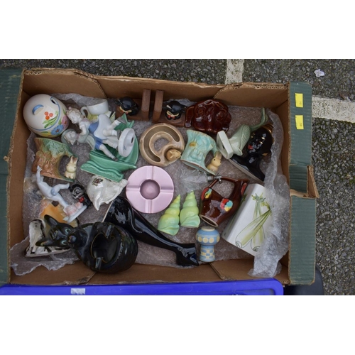 1061 - Two boxes of sundry china and glassware.Collection of this lot is strictly by appointment on Saturda... 