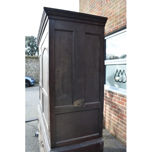 1069 - An 18th century linen press, 138cm wide x 53cm deep x 196cm high.Collection of this lot is strictly ... 