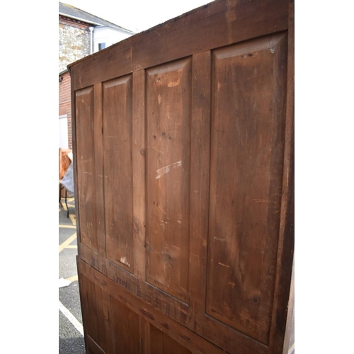 1069 - An 18th century linen press, 138cm wide x 53cm deep x 196cm high.Collection of this lot is strictly ... 