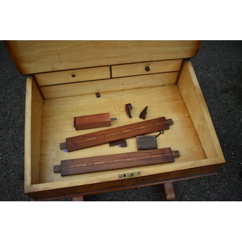 1073 - A Victorian walnut piano top Davenport, 56cm wide x 57cm deep x 106cm high.Collection of this lot is... 