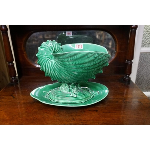 Large Nautilus Shell Bowl On Stand