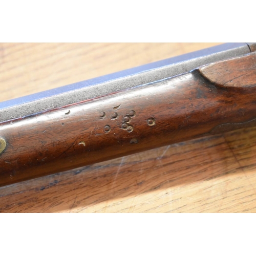 1764 - An antique muzzle loading percussion shotgun, stamped 'Ward', (No licence required).... 