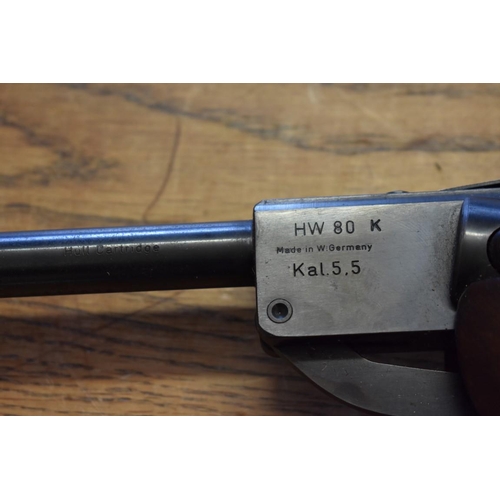 1765 - A Weihrauch HW80K break barrel .22 air rifle, No. 1114078, (supplied by The Hull Cartridge Company).... 