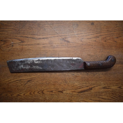 1766 - A British military machete, the 32cm blade stamped with broad arrow and dated 1920.