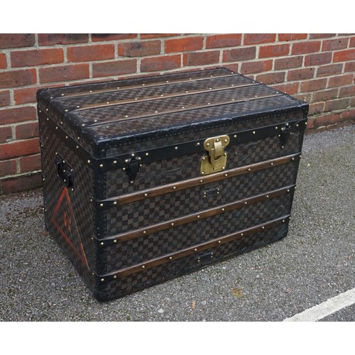 1469 - A Louis Vuitton travelling trunk, circa 1890, in Damier canvas, with paper label to the interior ins...