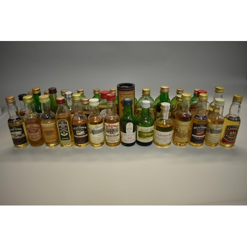 534 - A collection of old single malt whisky miniatures, to include Glenfiddich examples. (47)... 