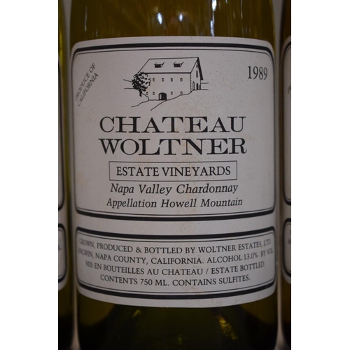 539 - Three 75cl bottles of Chateau Woltner Estate Vineyards Chardonnay, 1989. (3)