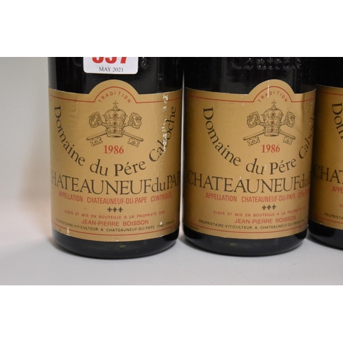 557 - Four 75cl bottles of Chateauneuf du Pape Cuvee Prestige, 1986, Pere Caboche. (4)... 