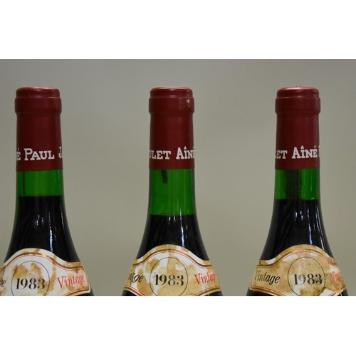 566 - Three 75cl bottles of Crozes Hermitage, 1983, Paul Jaboulet Aine. (3)