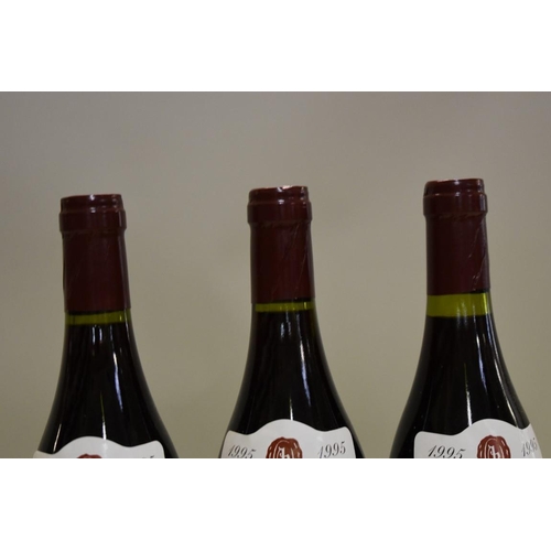 567 - Three 75cl bottles of Santenay-Comme 1er Cru, 1995, Domaine Adrien Belland. (3)... 