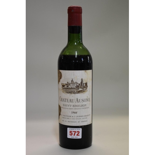 572 - A 75cl bottle of Chateau Ausone, 1er Grand Cru 1966, St Emilion. (1)