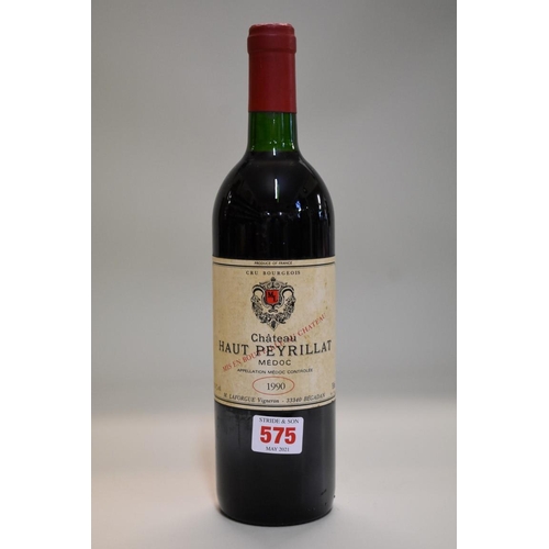 575 - A bottle of Chateau Haut Peyrillat Medoc, 1990