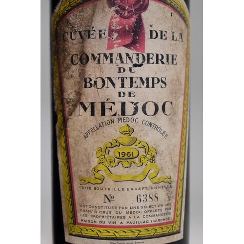 580 - Two 75cl bottles of Cuvee de la Commanderie du Bontemps, numbered bottles '6388' and '6612', 1961, B... 