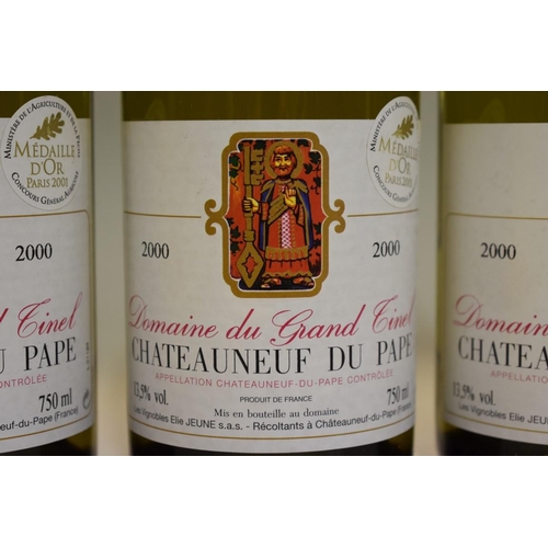 582 - Three 75cl bottles of Chateauneuf du Pape Blanc, 2000, Domaine du Grand Tinel. (3)... 