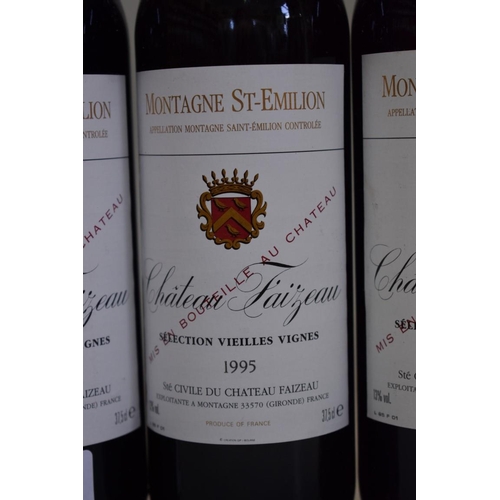 588 - Three 37.5cl bottles of Chateau Faizeau Vieilles Vignes, 1995, Montagne St Emilion. (3)... 