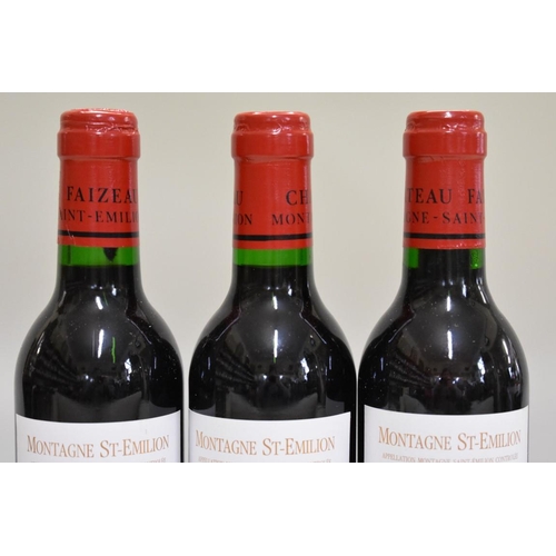 588 - Three 37.5cl bottles of Chateau Faizeau Vieilles Vignes, 1995, Montagne St Emilion. (3)... 