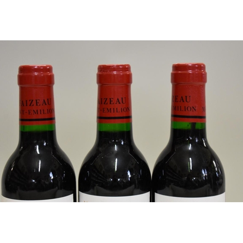 589 - Three 37.5cl bottles of Chateau Faizeau Vieilles Vignes, 1995, Montagne St Emilion. (3)... 