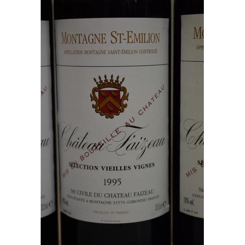 590 - Three 37.5cl bottles of Chateau Faizeau Vieilles Vignes, 1995, Montagne St Emilion. (3)... 