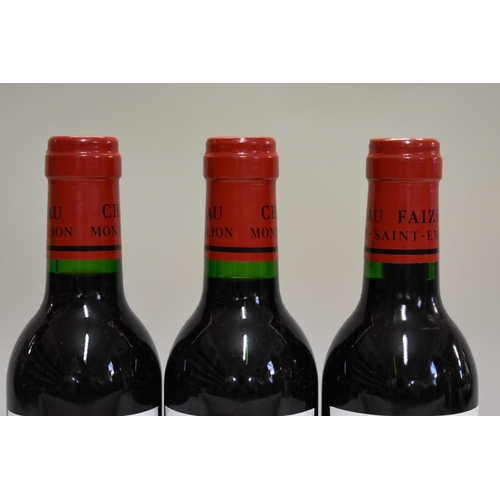 590 - Three 37.5cl bottles of Chateau Faizeau Vieilles Vignes, 1995, Montagne St Emilion. (3)... 