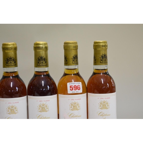 596 - Six 37.5cl bottles of Chateau de Rayne Vigneau 1er Cru, Sauternes, 1990. (6)