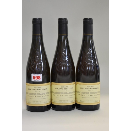 598 - Three 50cl bottles of Coteaux de Layon Selection Grains Nobles, 1997, Philippe Deslevaux. (3)... 