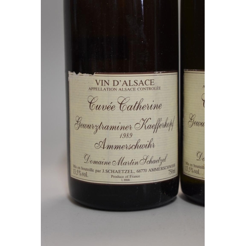 606 - Three 75cl bottles of Gewurztraminer Kaefferkopt, Cuvee Catherine, 1989, Jean Schaetzel. (3)... 