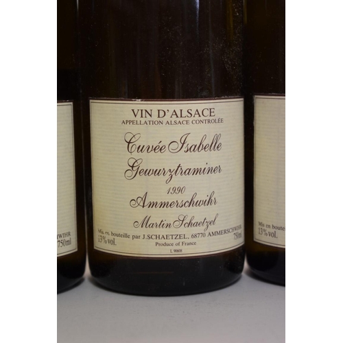 607 - Three 75cl bottles of Gewurztraminer Cuvee Isabelle, 1990, Jean Schaetzel. (3)