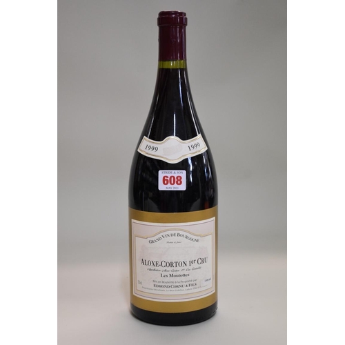 608 - A 150cl magnum bottle of Aloxe Corton 1er Cru Les Moutottes, 1999, Edmond Cornu. (1)... 