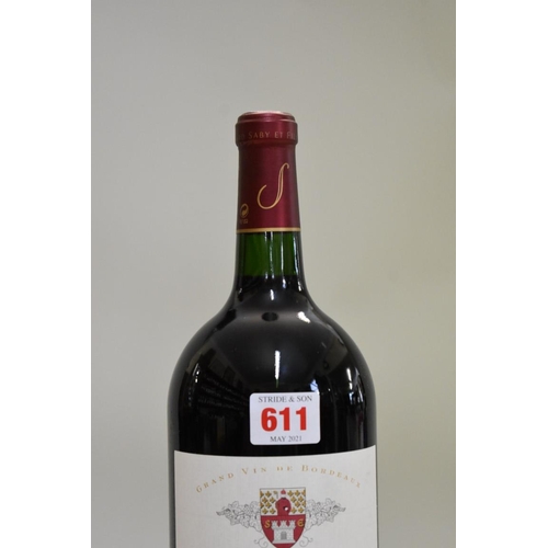 611 - A 150cl magnum bottle of Chateau Rozier, 2005, Grand Cru St Emilion. (1)