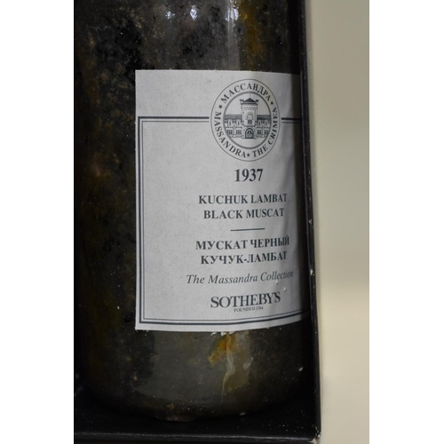 612 - A bottle of Kuchuk Lambat Black Muscat, 1937, Massandra Collection. (1)