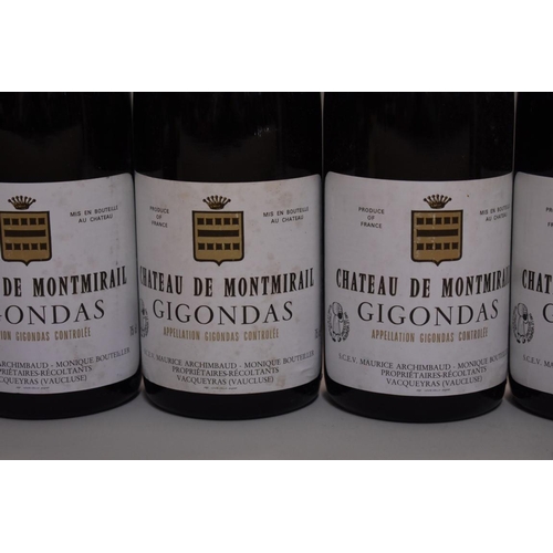 620 - Six 75cl bottles of Gigondas Cuvee Beauchamps, 1985, Chateau Montmirail. (6)