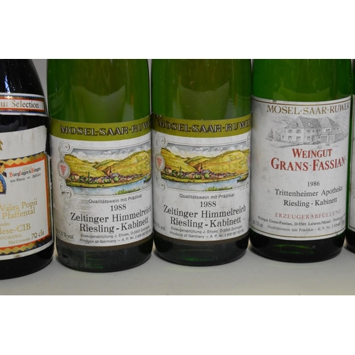 621 - Six various bottles of German white wine. (6)