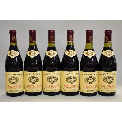 624 - Six 75cl bottles of Gigondas Domaine du Cayron, 1986, Michel Faraud. (6)