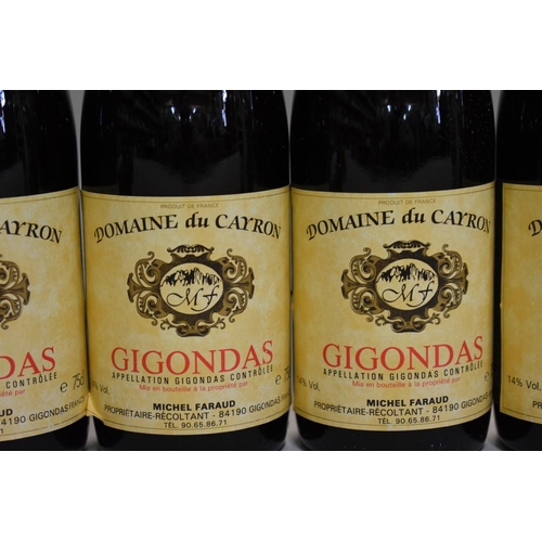 624 - Six 75cl bottles of Gigondas Domaine du Cayron, 1986, Michel Faraud. (6)