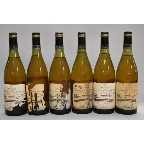 625 - Six 75cl bottles of Mas de Daumas Gassac Blanc de Raisins Blancs, 1991, Aime Guibert. (6)... 