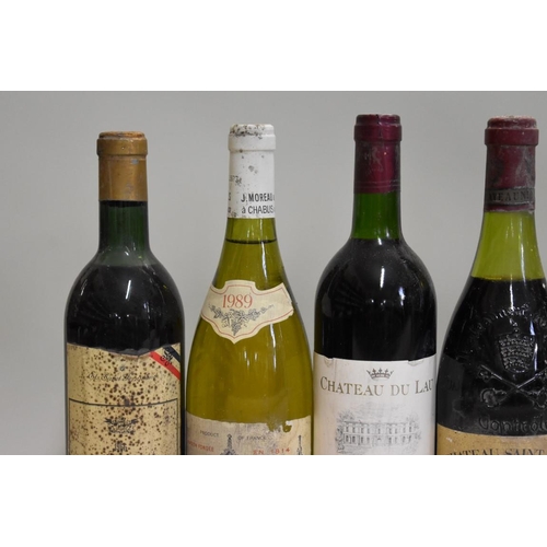 628 - Nine various bottles of French wine, to include: a 75cl bottle of Chateau Saint-Andre Chateauneuf du... 