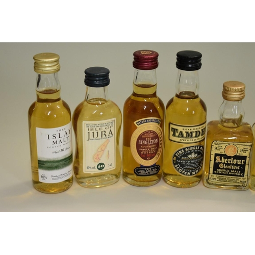 633 - Seventeen single malt whisky miniatures. (17)