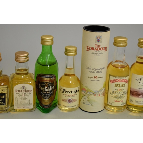 633 - Seventeen single malt whisky miniatures. (17)