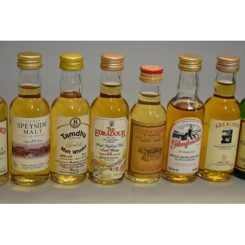 633 - Seventeen single malt whisky miniatures. (17)