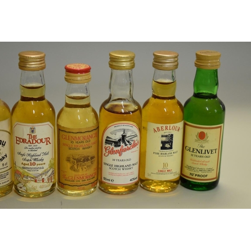 633 - Seventeen single malt whisky miniatures. (17)