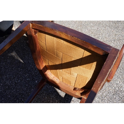 1018 - A Macintosh style inlaid chair; together with an Edwardian inlaid nursing chair and three others.&nb... 