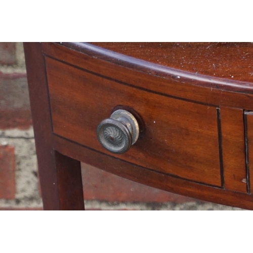 1064 - An antique mahogany corner washstand, 107cm high x 59cm wide; together with a nest of two Edwardian ... 